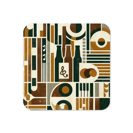 Cigarettes & Alcohol Abstract Cork-back coaster