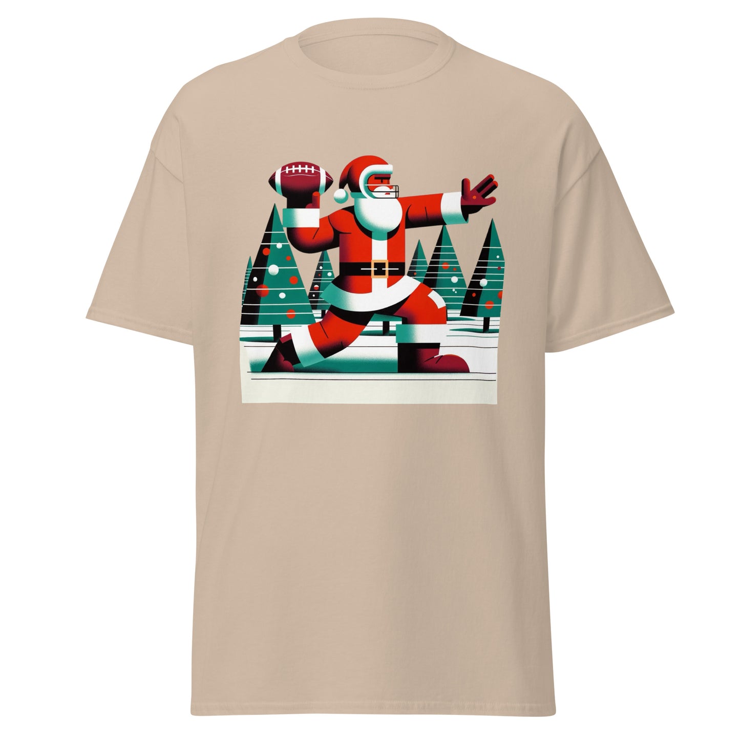 Santa’s First Down Quest - Christmas Football Minimalist Holiday Sports Shirt