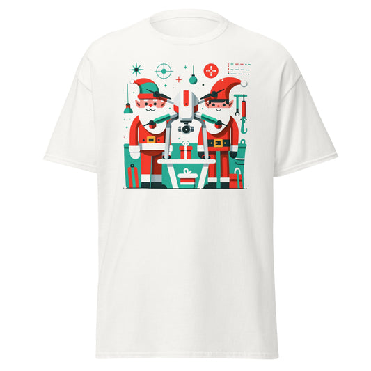 Team Santa Drone Delivery Retro Minimalist Christmas Holiday Tee