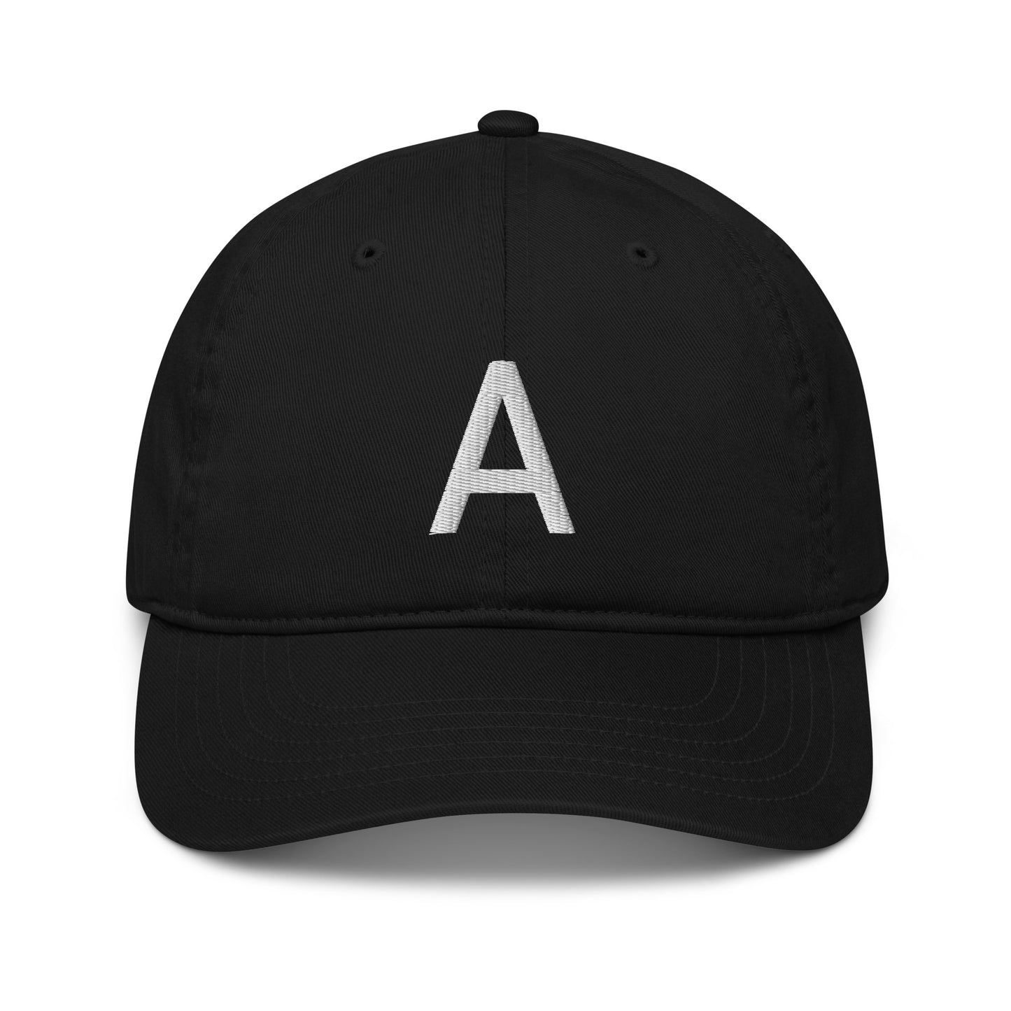 A-Letter Organic Dad Cap | Natural Urban Metropolis Black SnapBack
