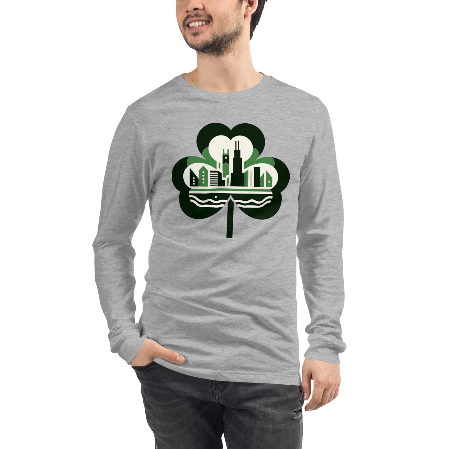 Chicago Shamrock St. Patrick’s Day Irish Unisex Long Sleeve Tee