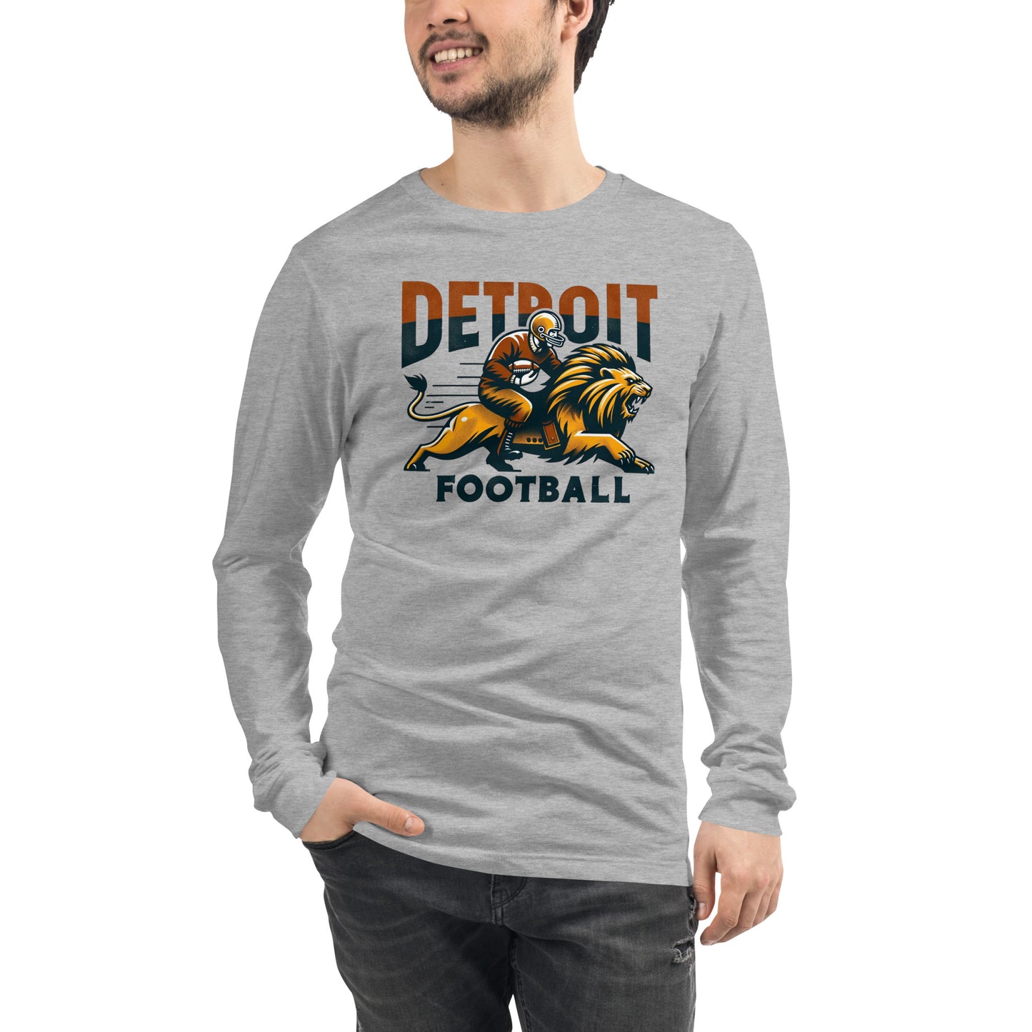 Detroit Football Unisex Long Sleeve Tee