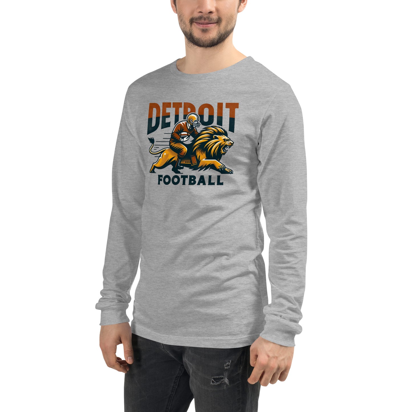 Detroit Football Unisex Long Sleeve Tee