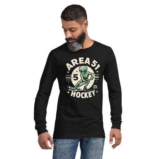 Area 51 Hockey Alien Unisex Long Sleeve Tee