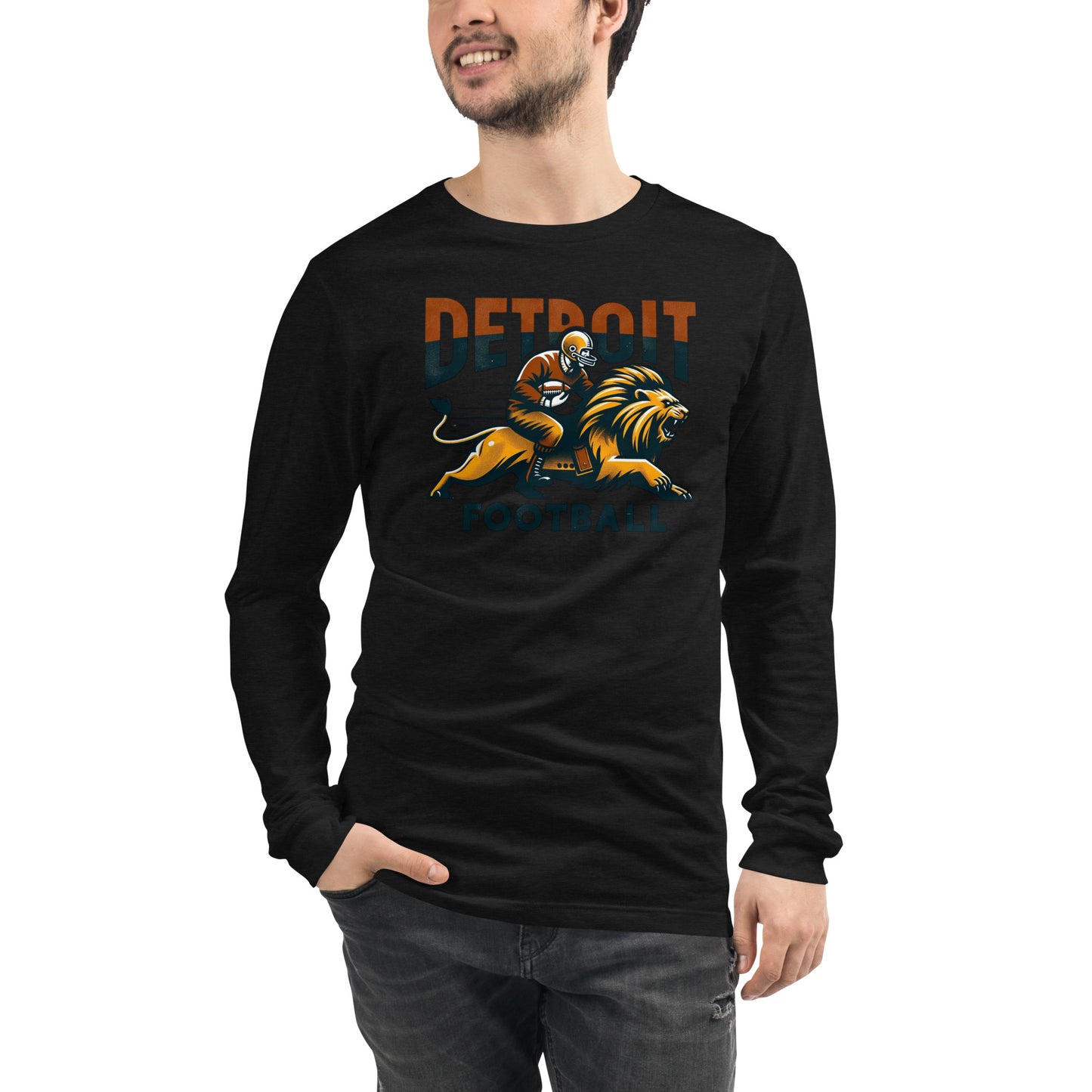 Detroit Football Unisex Long Sleeve Tee