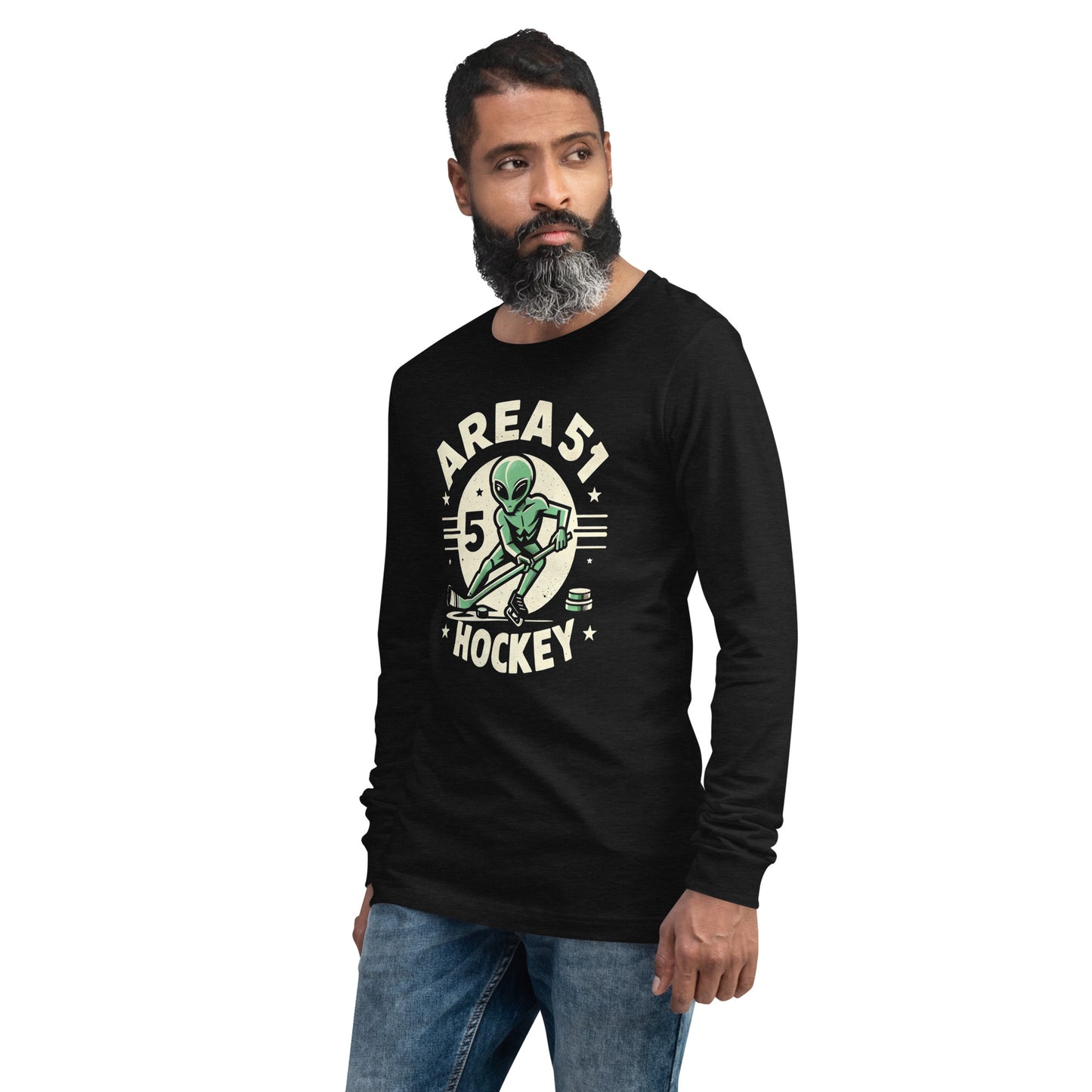 Area 51 Hockey Alien Unisex Long Sleeve Tee