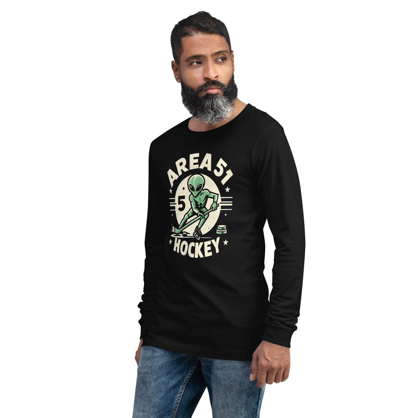 Area 51 Hockey Alien Unisex Long Sleeve Tee