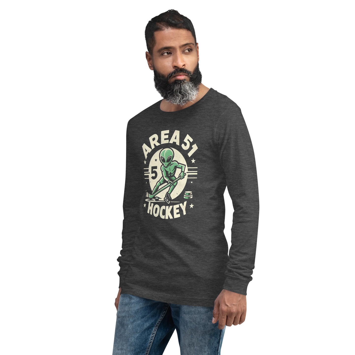 Area 51 Hockey Alien Unisex Long Sleeve Tee