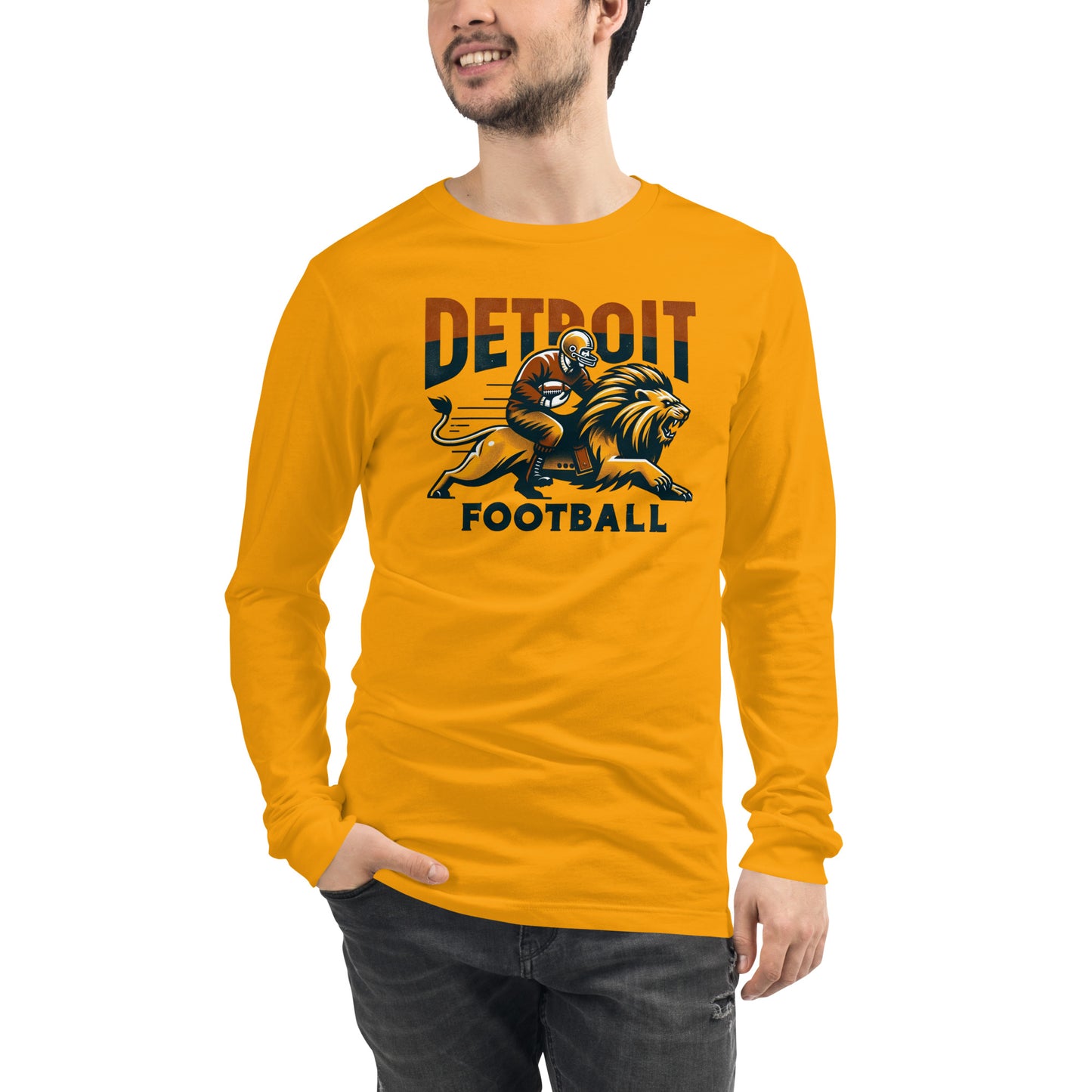 Detroit Football Unisex Long Sleeve Tee