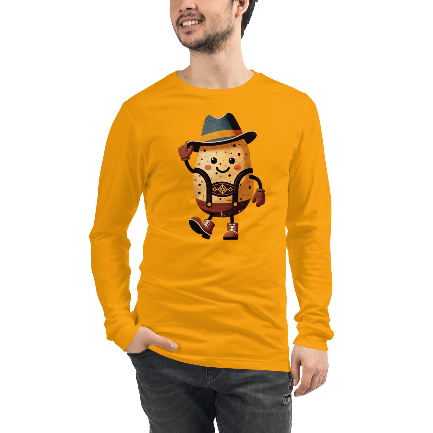 Oktoberfest German Potato Man Unisex Long Sleeve Tee