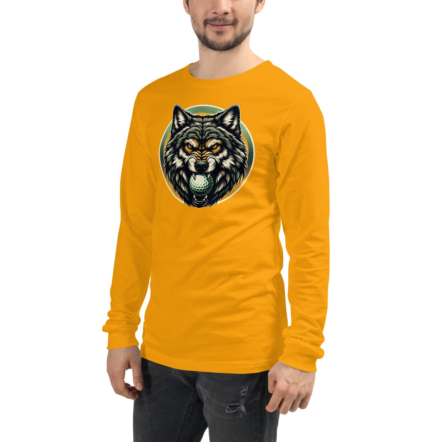 Par Wolf Golf Ball Outdoors Long Sleeve Tee