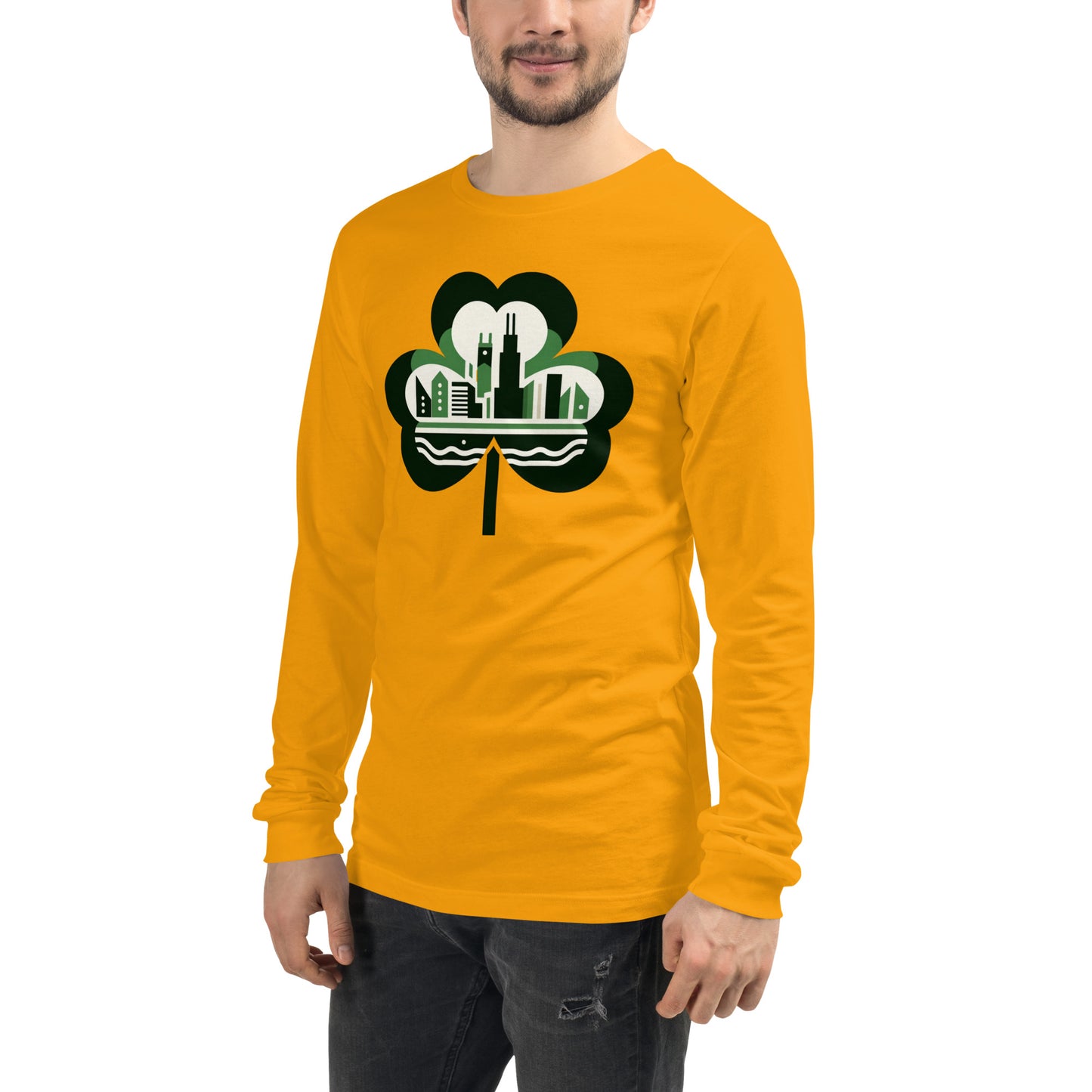 Chicago Shamrock St. Patrick’s Day Irish Unisex Long Sleeve Tee