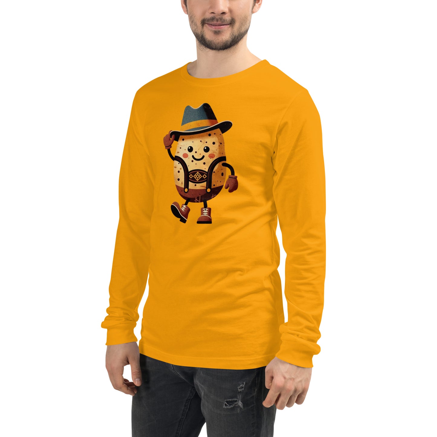Oktoberfest German Potato Man Unisex Long Sleeve Tee