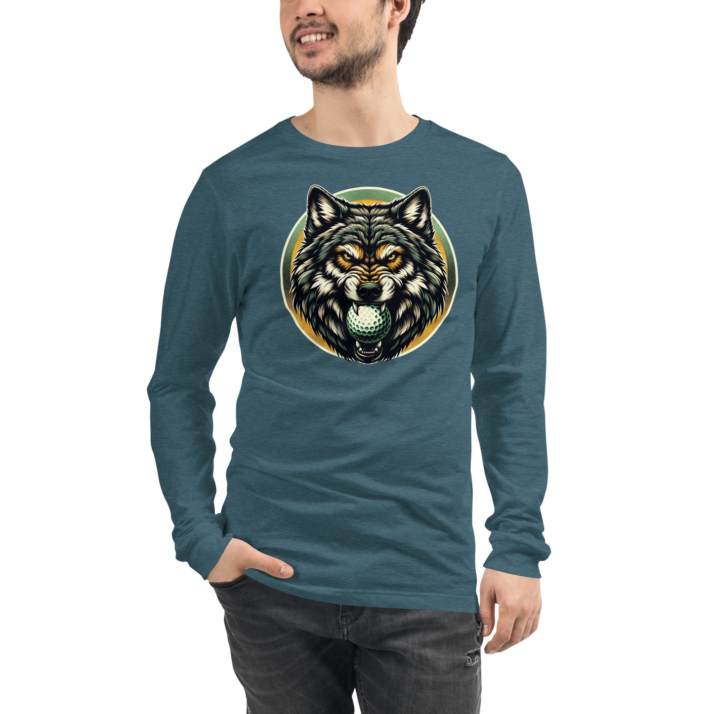 Par Wolf Golf Ball Outdoors Long Sleeve Tee