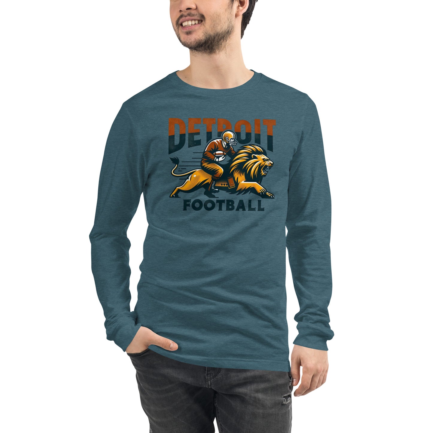 Detroit Football Unisex Long Sleeve Tee