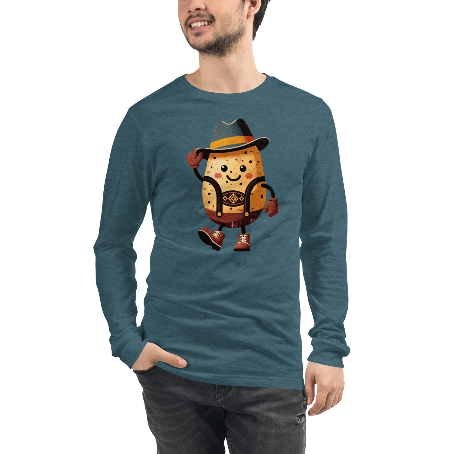 Oktoberfest German Potato Man Unisex Long Sleeve Tee