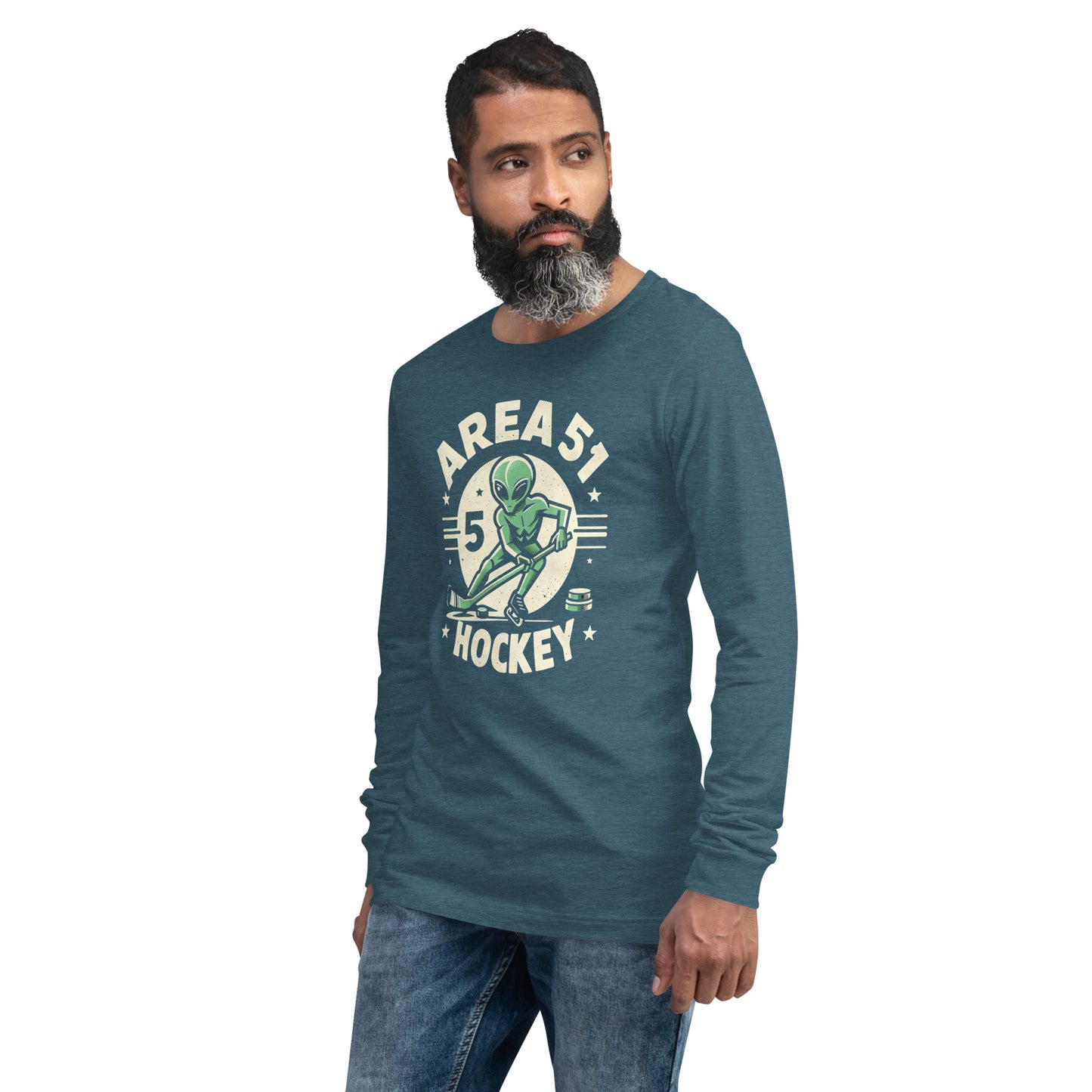Area 51 Hockey Alien Unisex Long Sleeve Tee