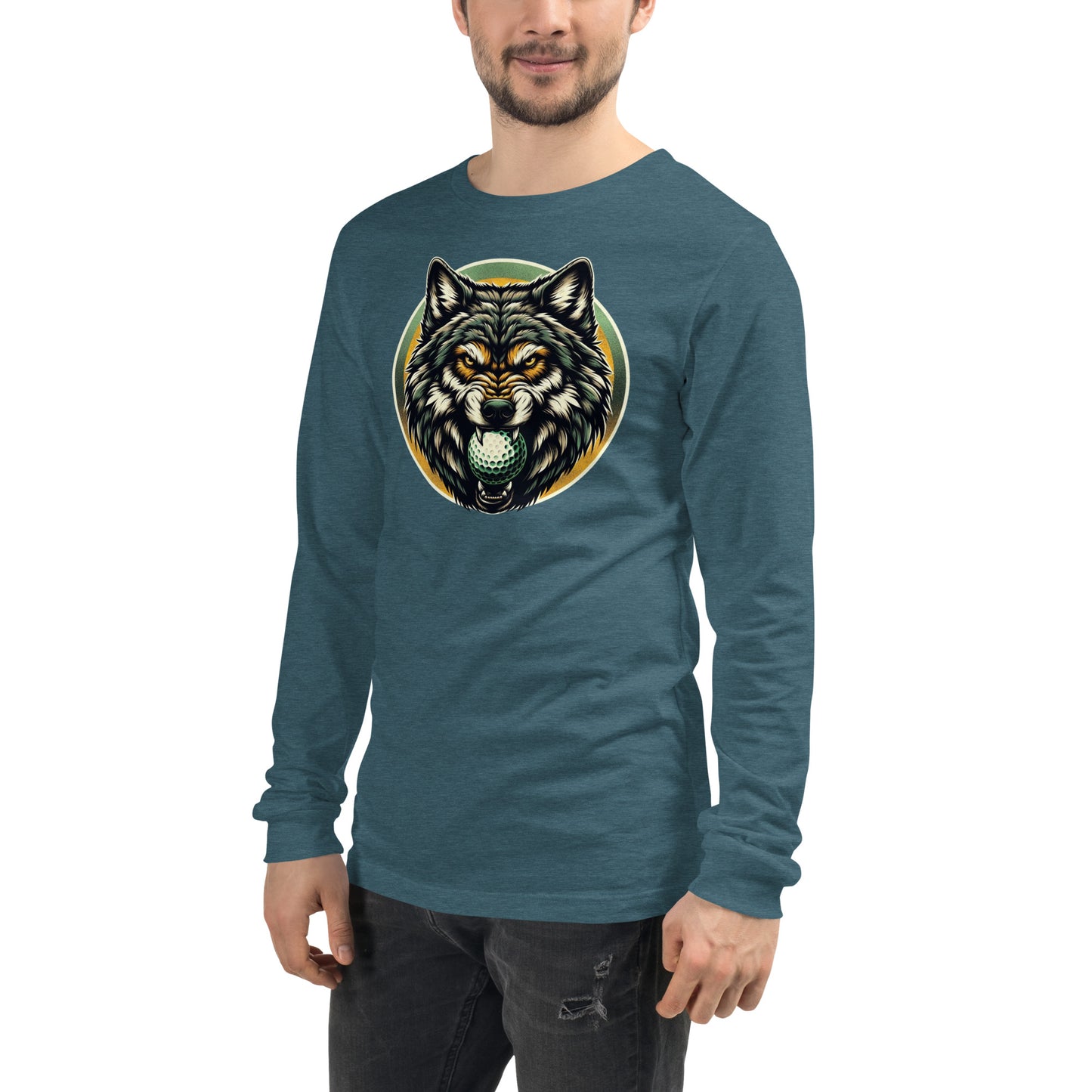 Par Wolf Golf Ball Outdoors Long Sleeve Tee