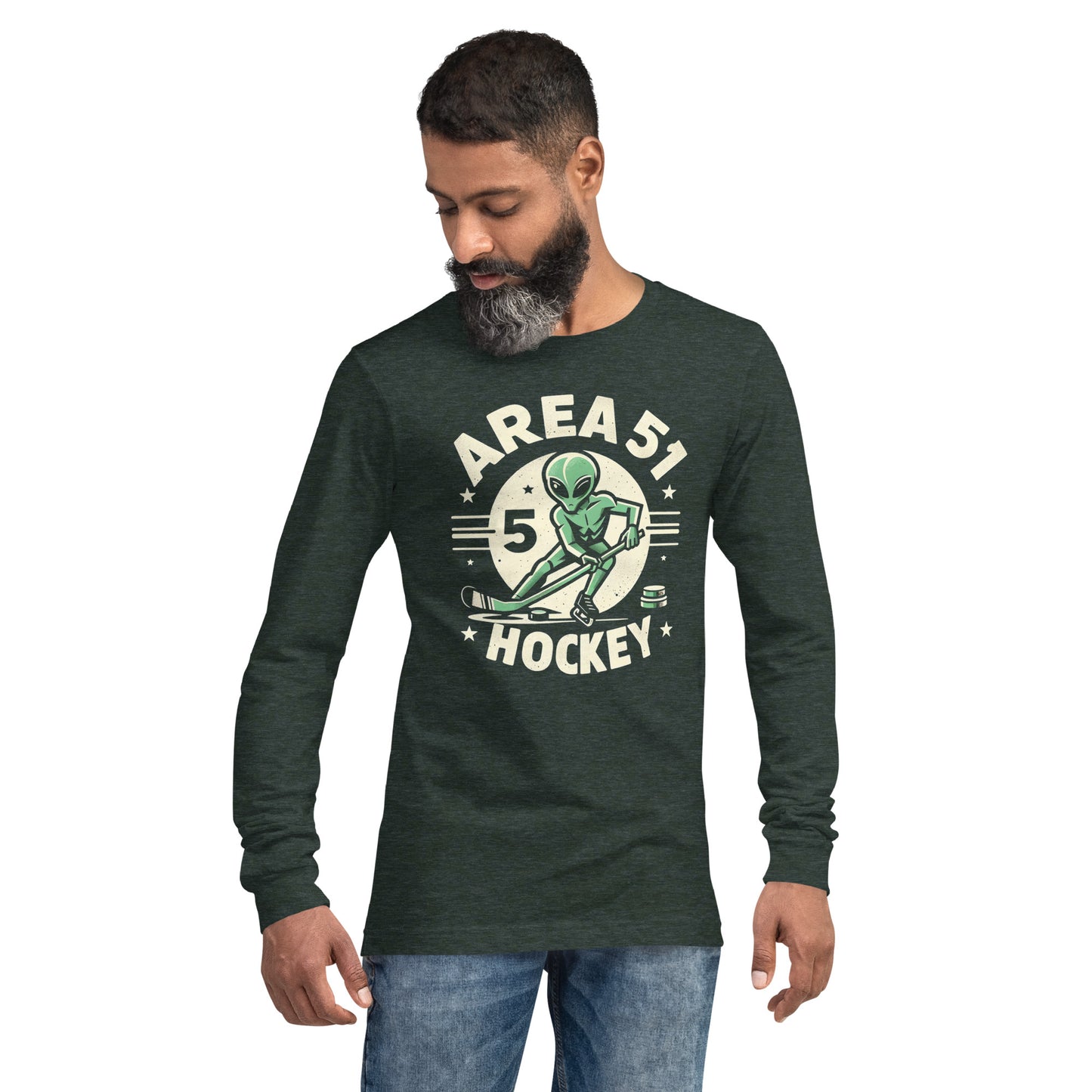 Area 51 Hockey Alien Unisex Long Sleeve Tee