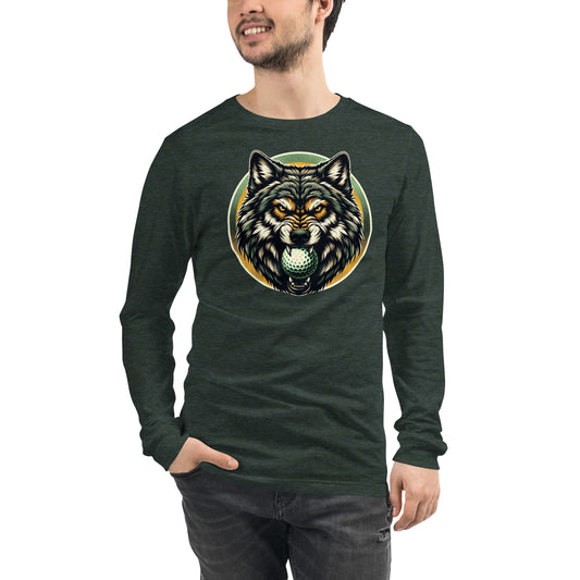 Par Wolf Golf Ball Outdoors Long Sleeve Tee