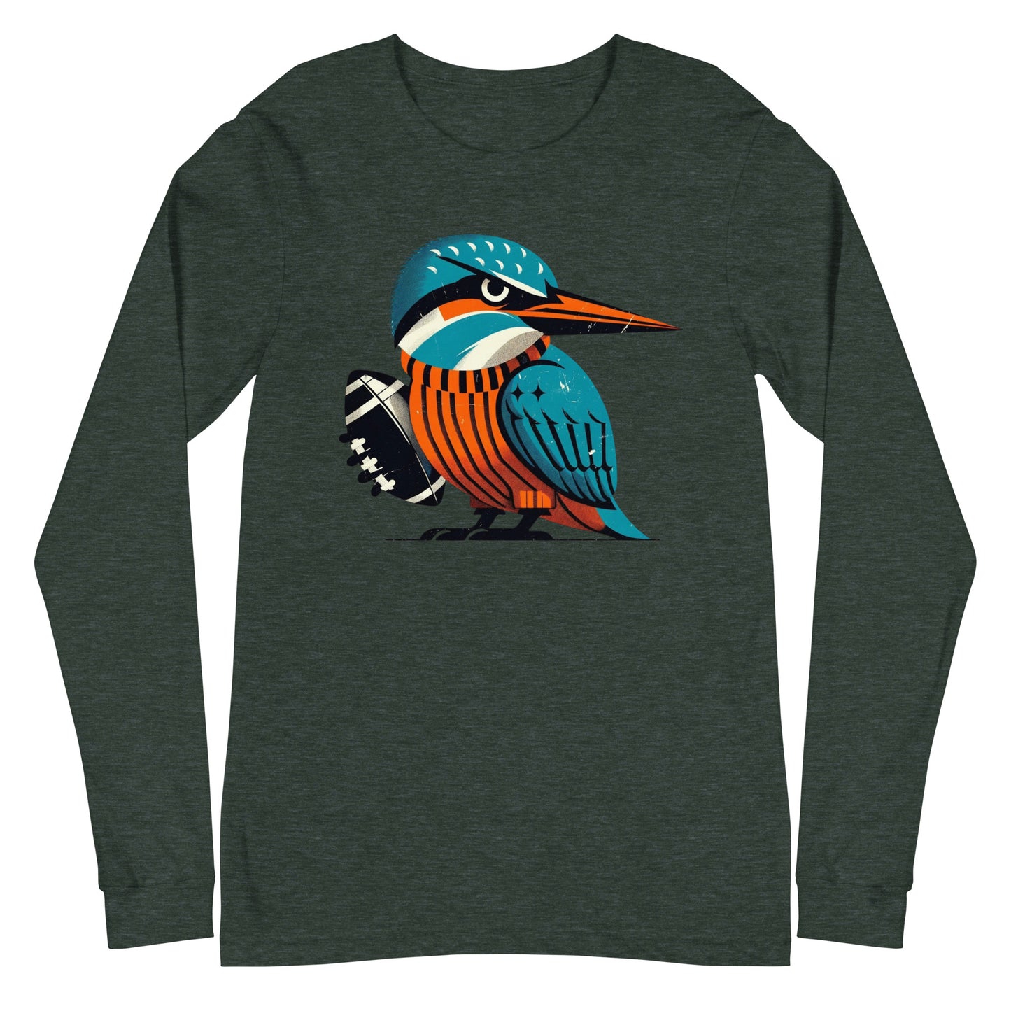 Champaign Kingfishers Vintage Rustic GameDay Threads Unisex Long Sleeve Tee
