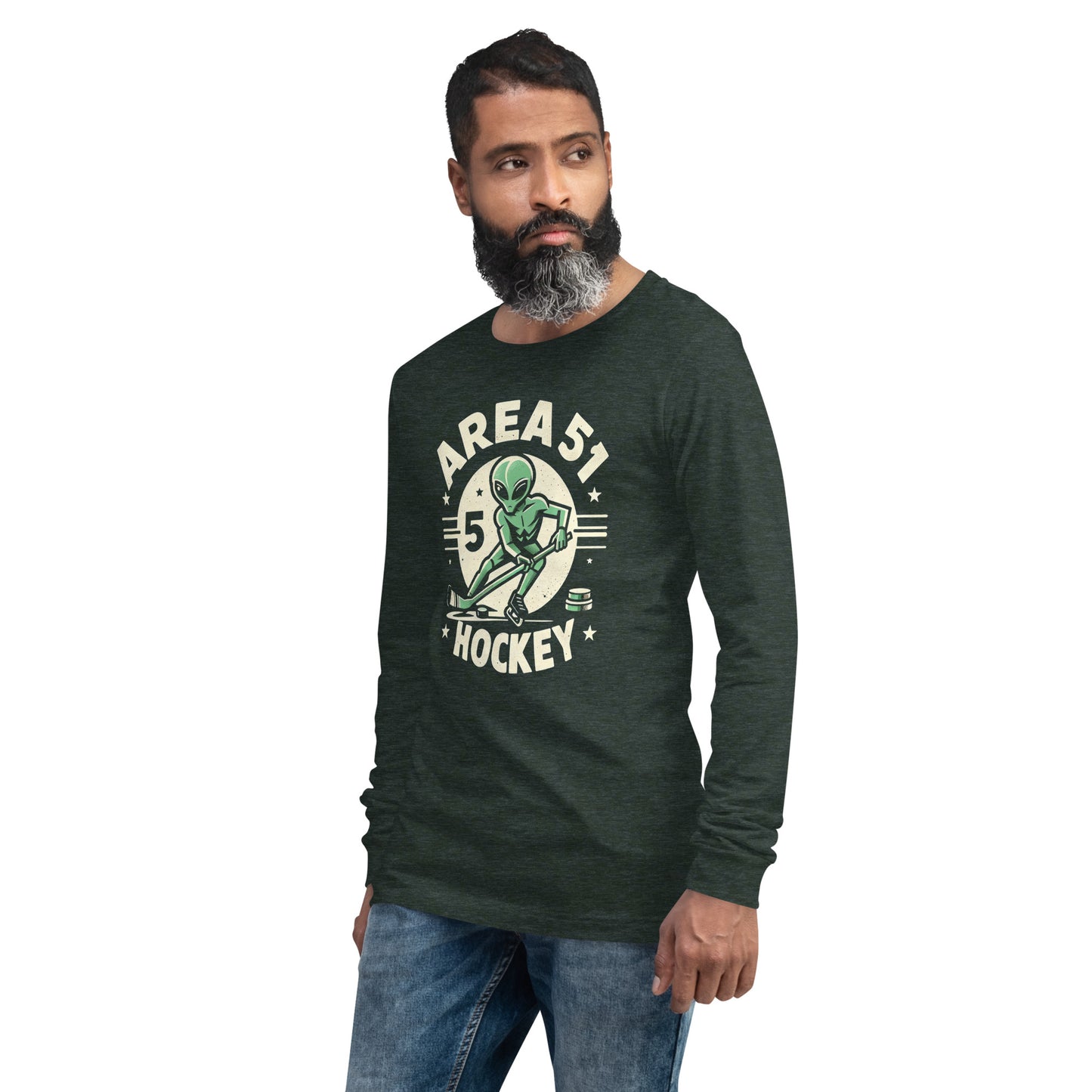 Area 51 Hockey Alien Unisex Long Sleeve Tee