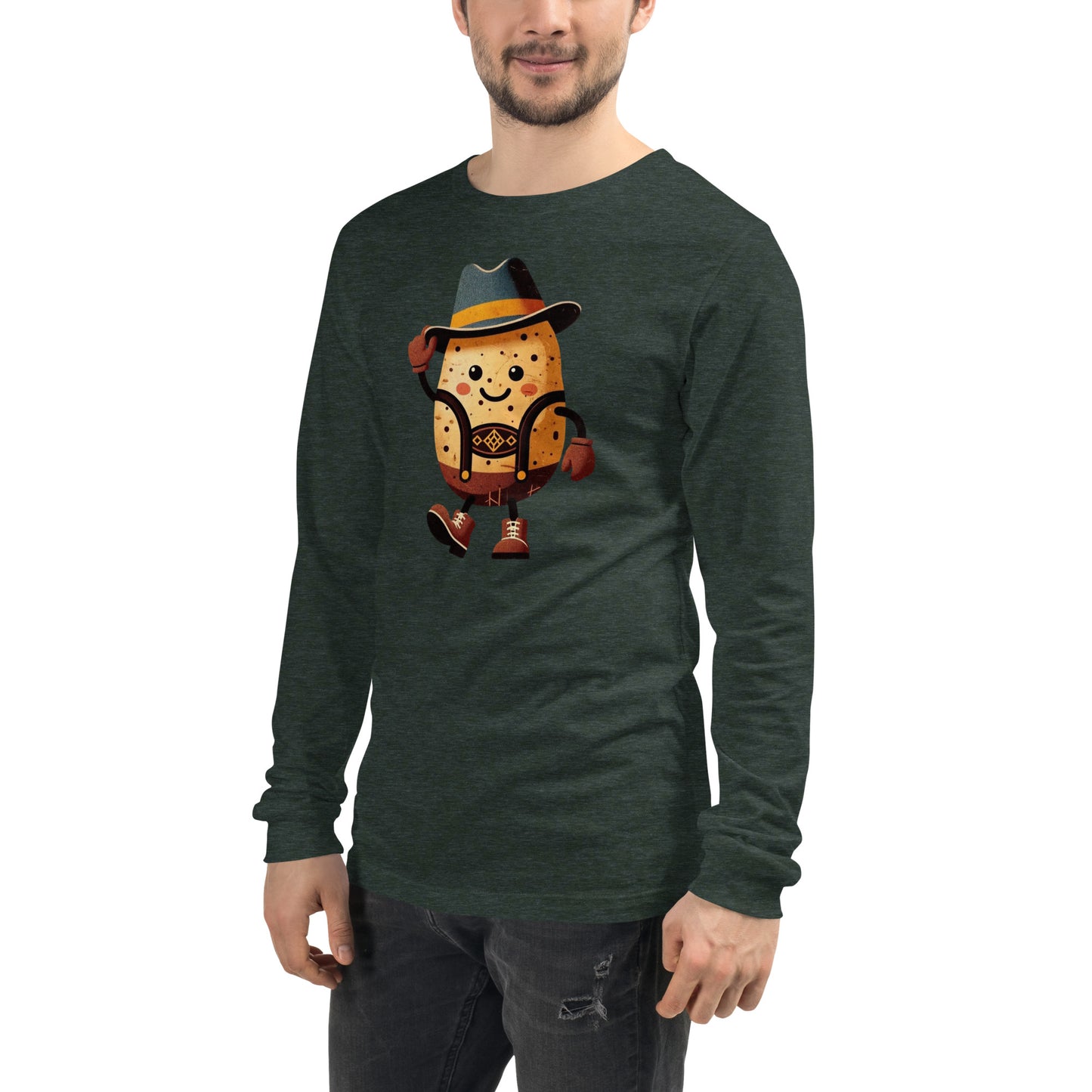 Oktoberfest German Potato Man Unisex Long Sleeve Tee