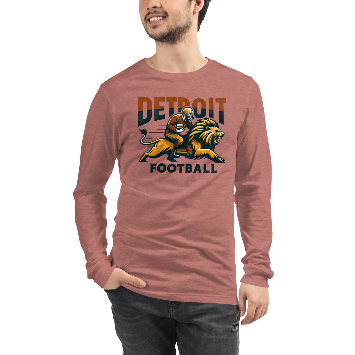 Detroit Football Unisex Long Sleeve Tee