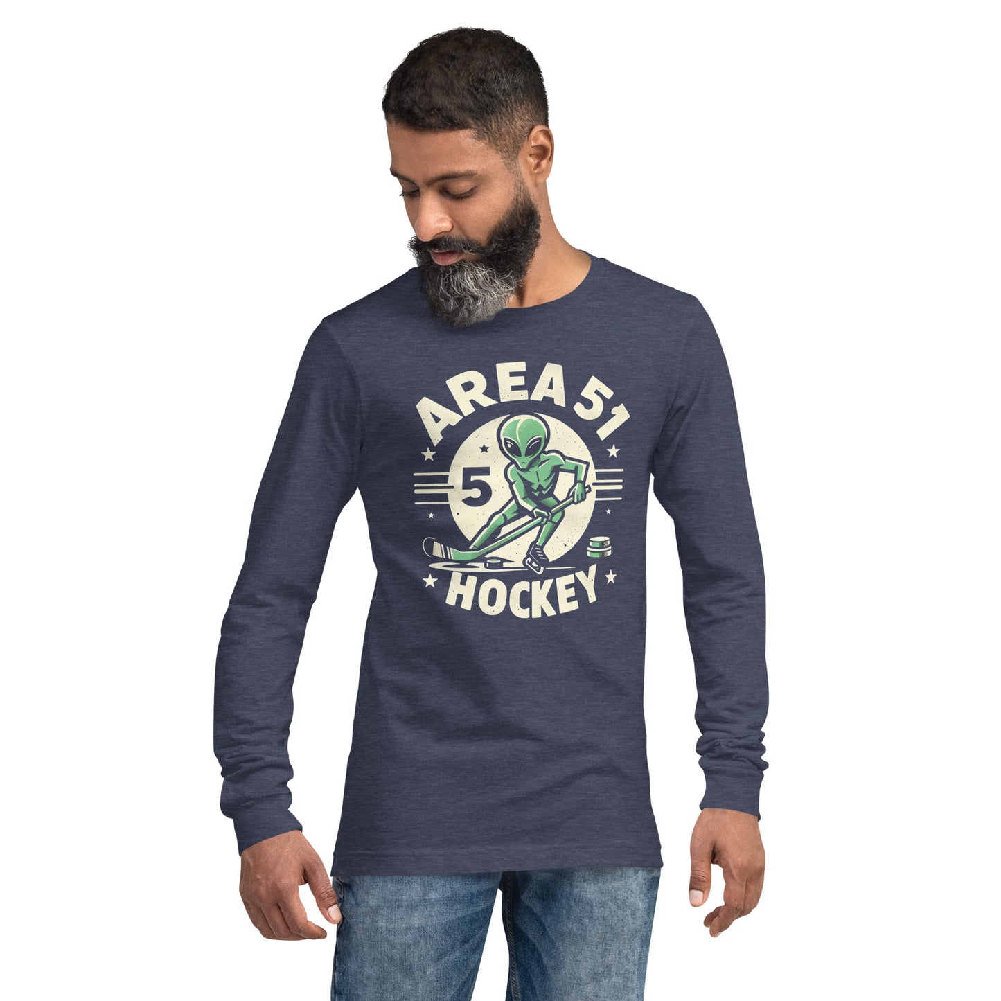 Area 51 Hockey Alien Unisex Long Sleeve Tee