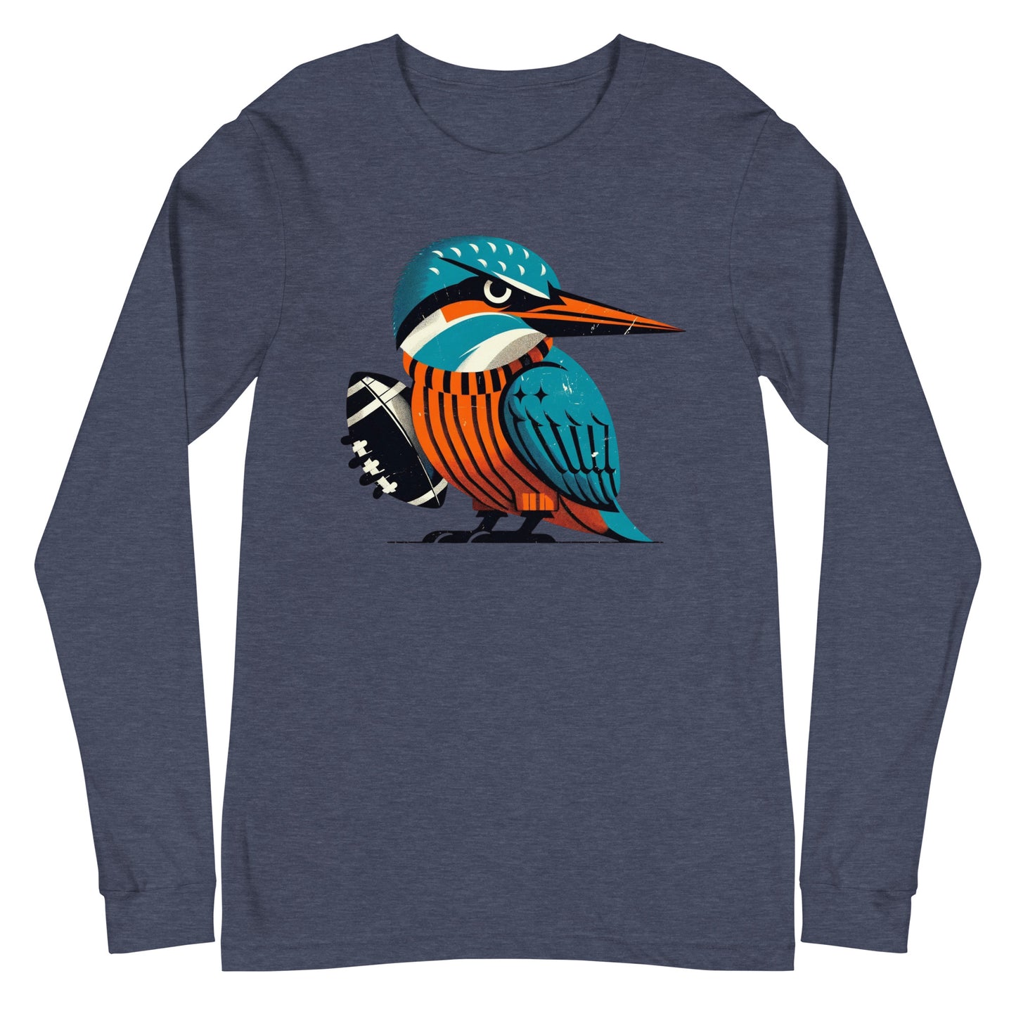 Champaign Kingfishers Vintage Rustic GameDay Threads Unisex Long Sleeve Tee