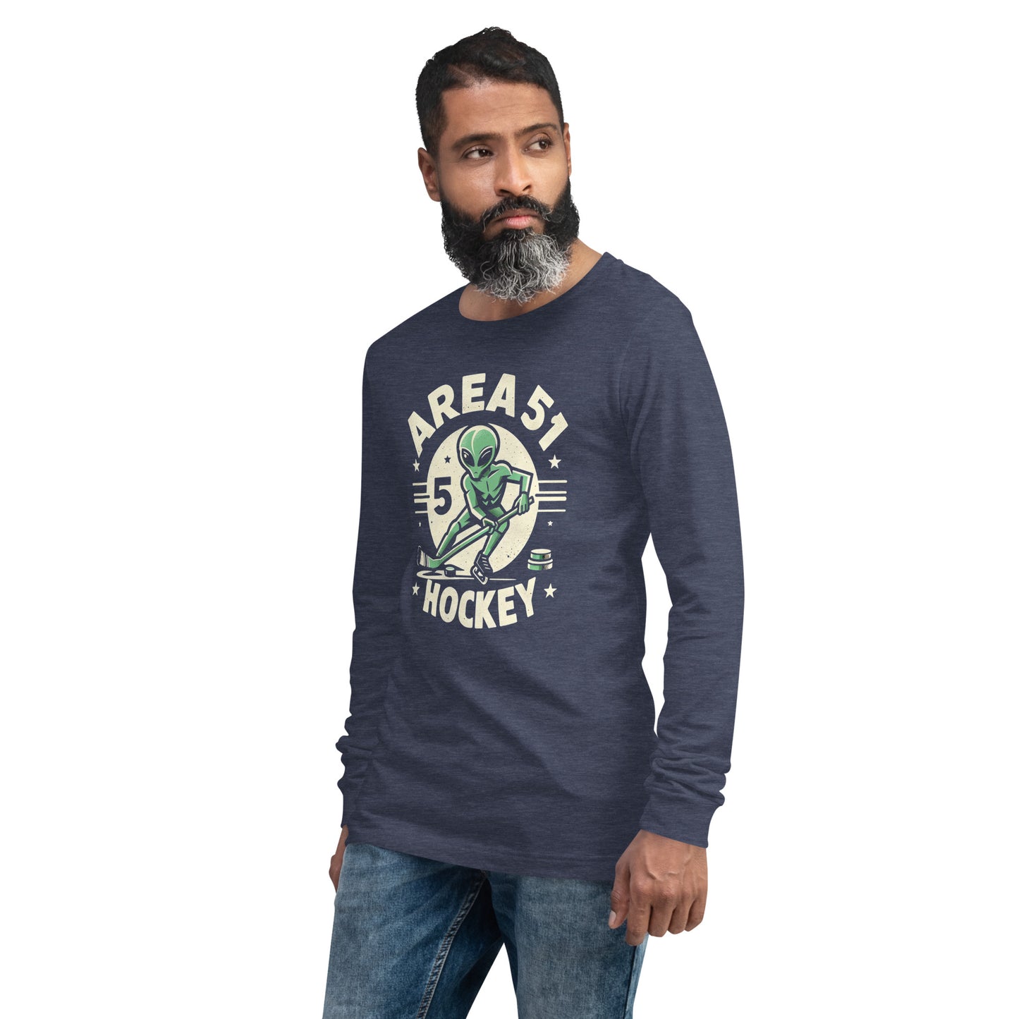 Area 51 Hockey Alien Unisex Long Sleeve Tee