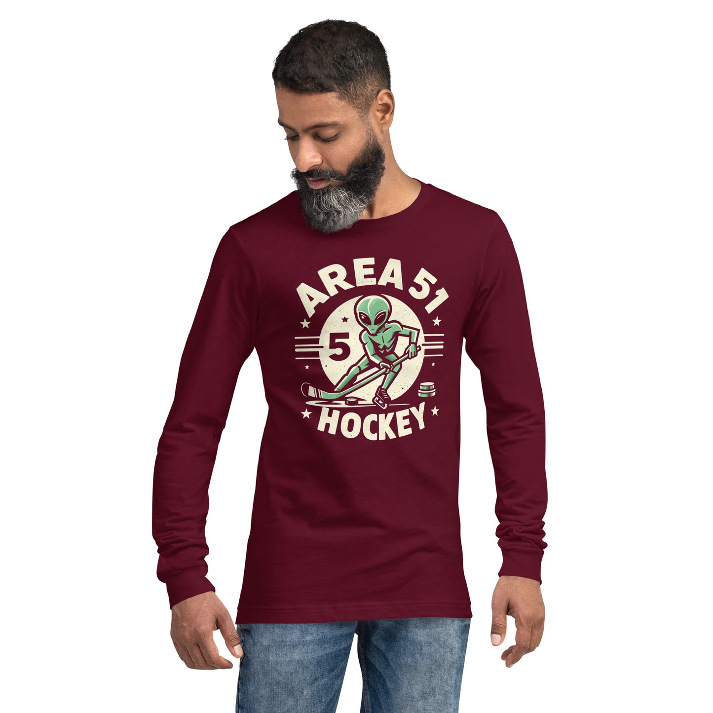 Area 51 Hockey Alien Unisex Long Sleeve Tee