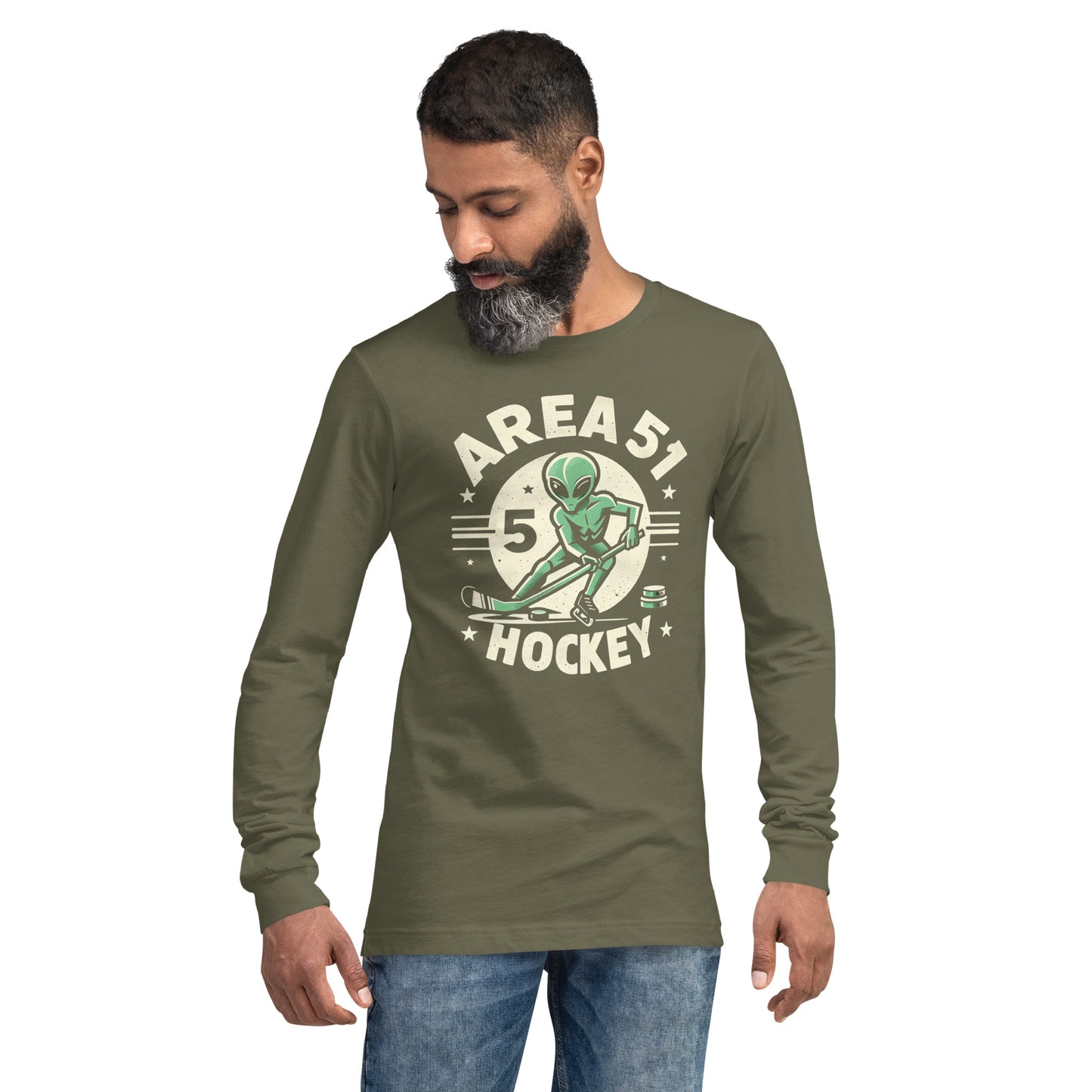 Area 51 Hockey Alien Unisex Long Sleeve Tee
