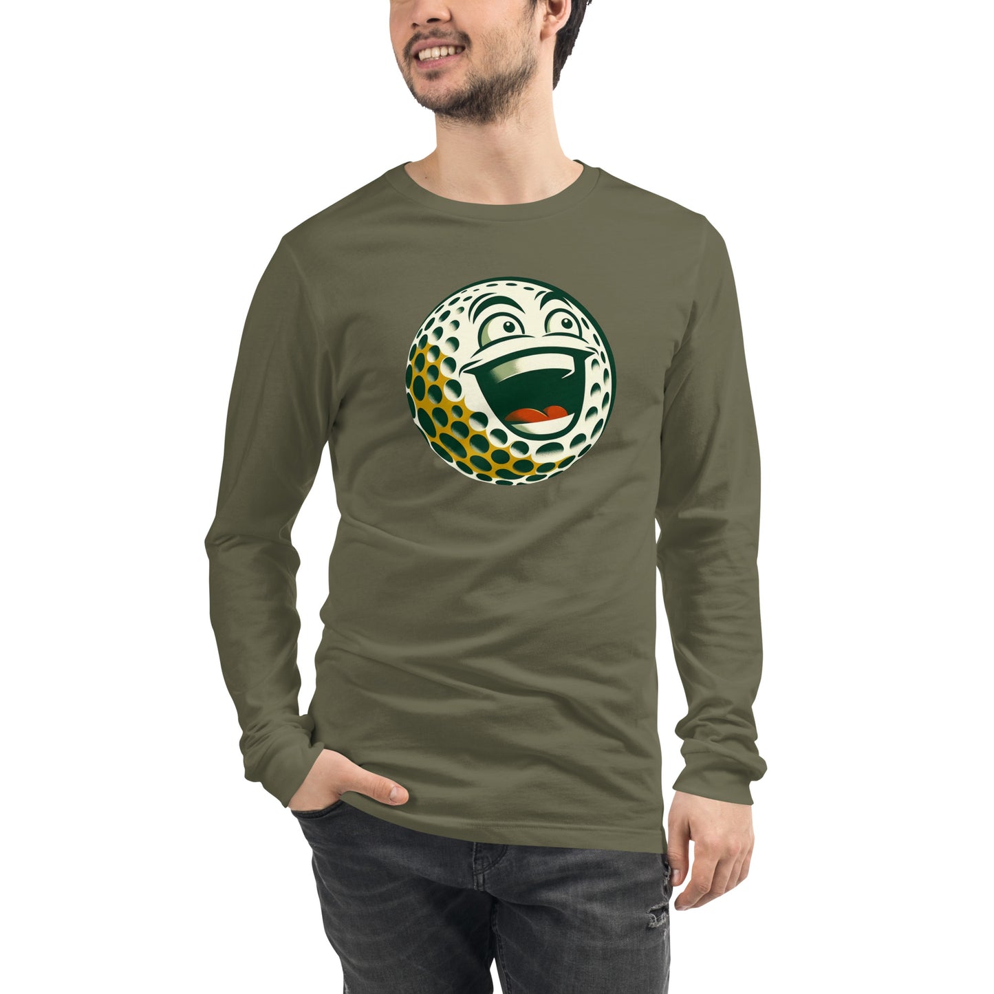 Overly Enthusiastic Golf Ball Unisex Long Sleeve Tee