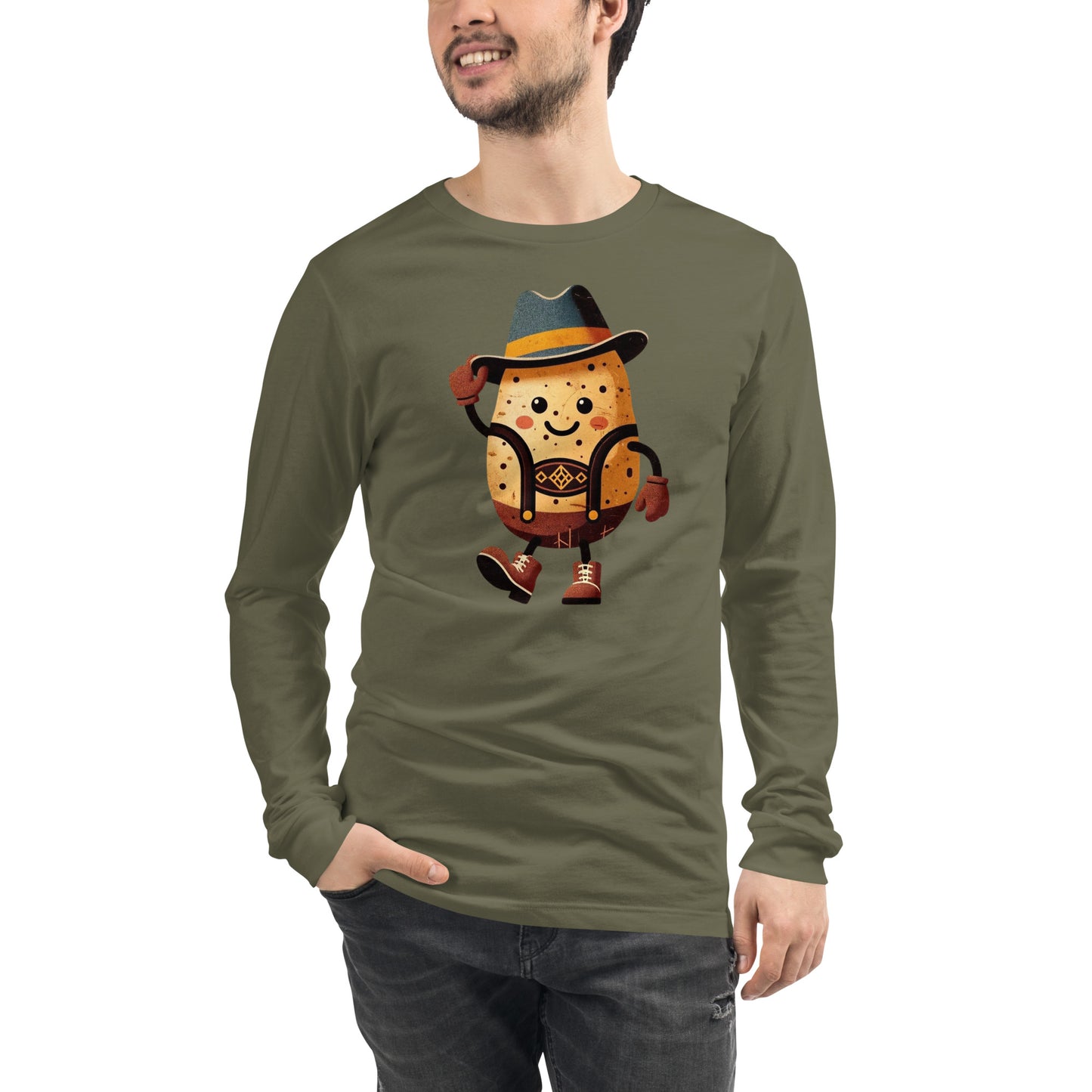 Oktoberfest German Potato Man Unisex Long Sleeve Tee