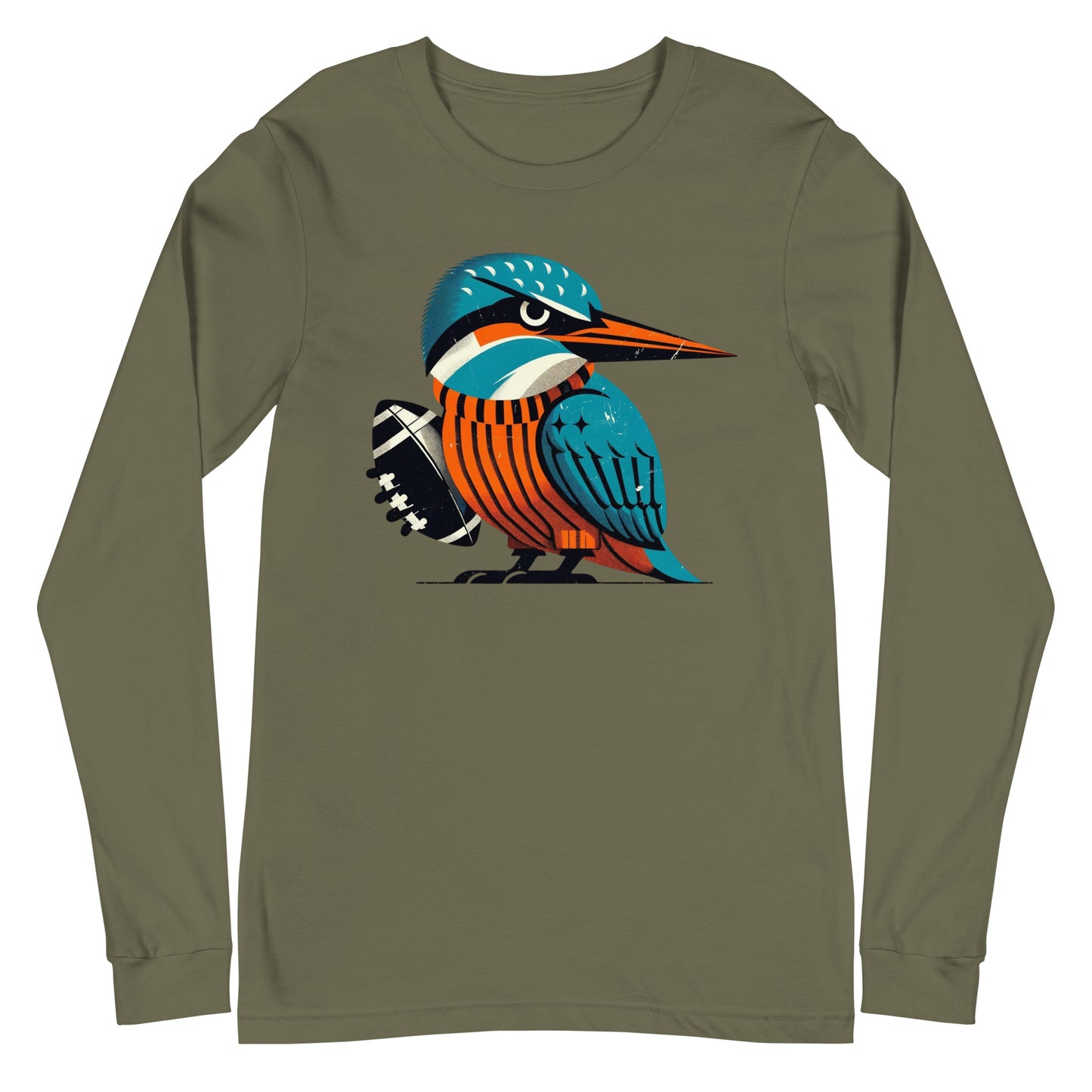 Champaign Kingfishers Vintage Rustic GameDay Threads Unisex Long Sleeve Tee