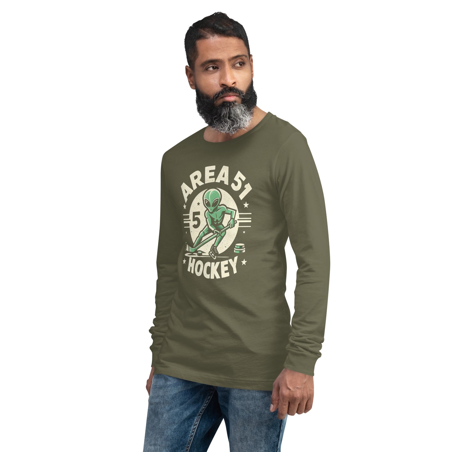 Area 51 Hockey Alien Unisex Long Sleeve Tee