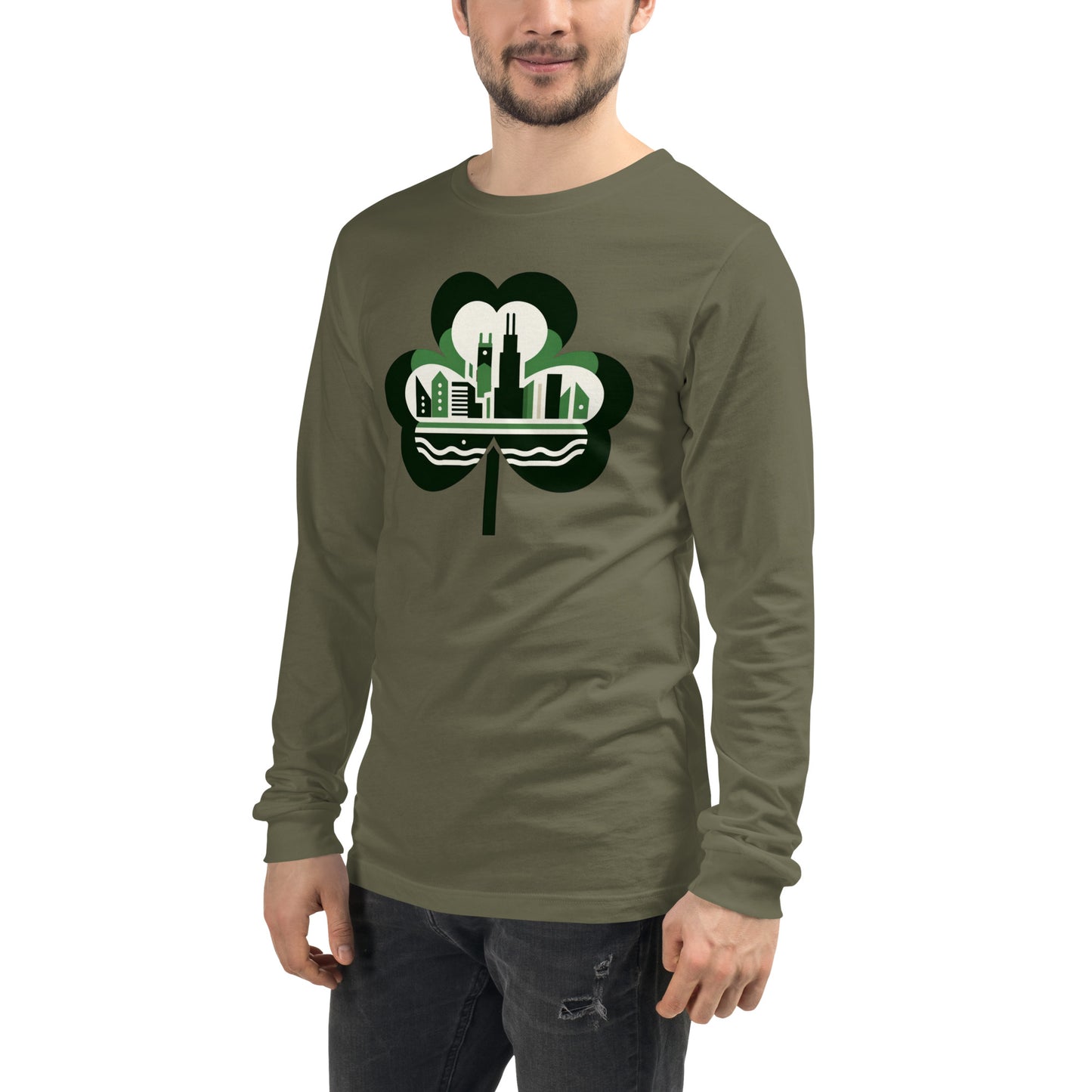 Chicago Shamrock St. Patrick’s Day Irish Unisex Long Sleeve Tee