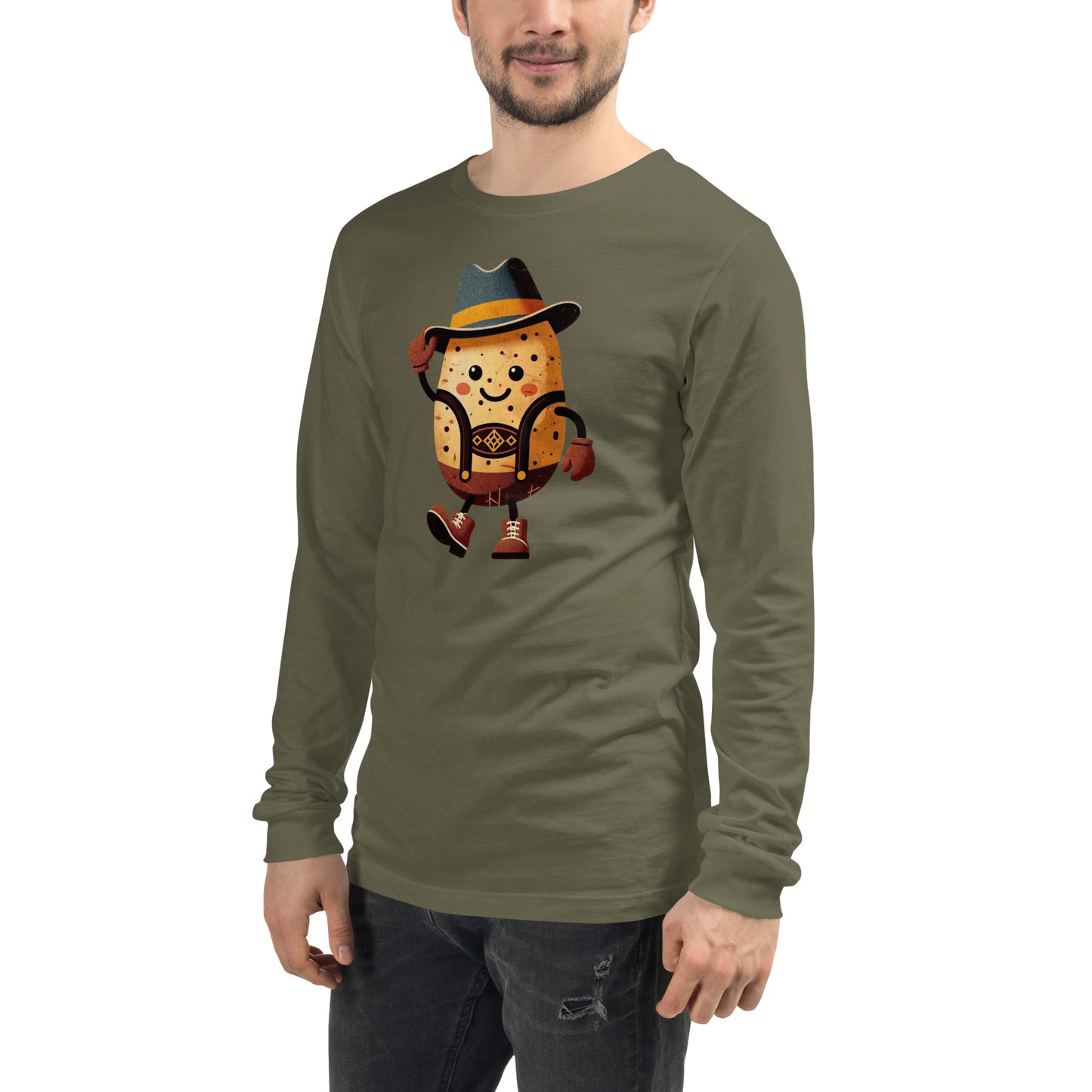 Oktoberfest German Potato Man Unisex Long Sleeve Tee