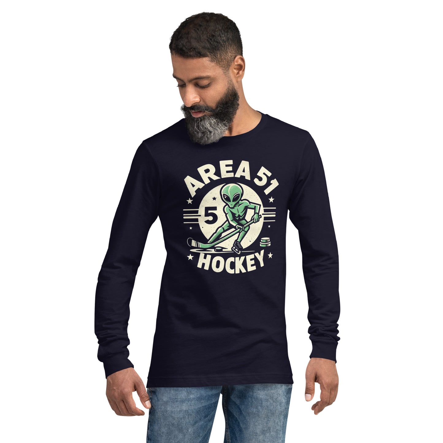 Area 51 Hockey Alien Unisex Long Sleeve Tee