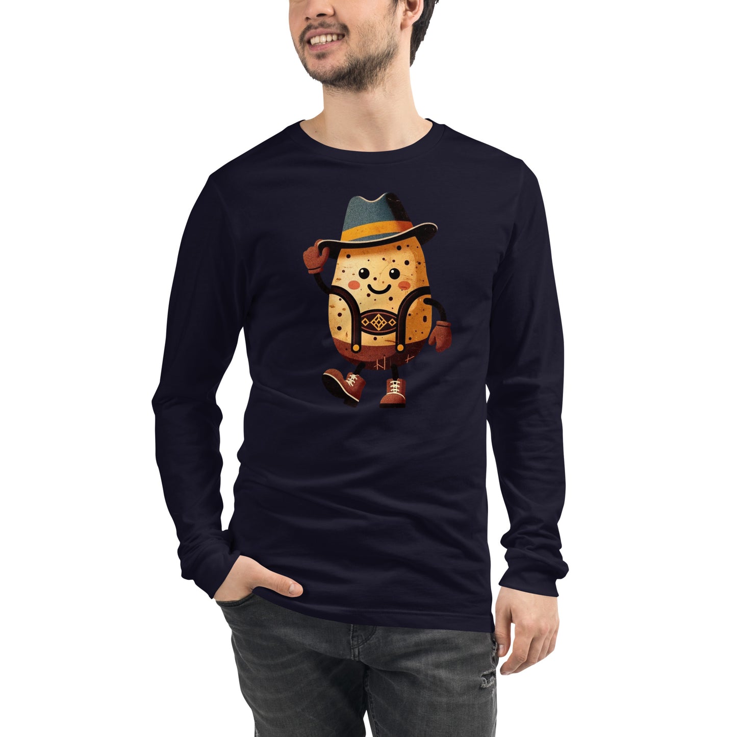 Oktoberfest German Potato Man Unisex Long Sleeve Tee