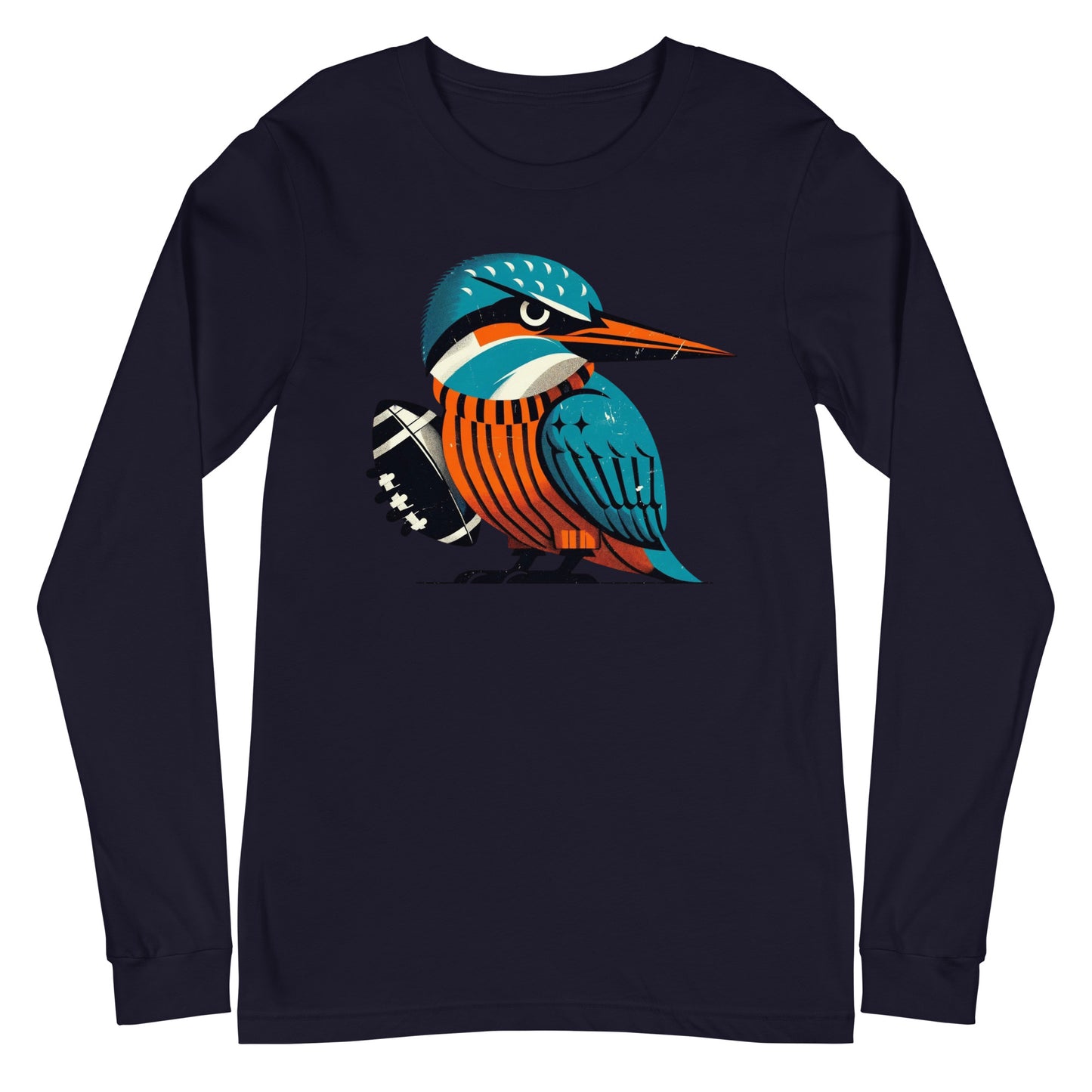 Champaign Kingfishers Vintage Rustic GameDay Threads Unisex Long Sleeve Tee