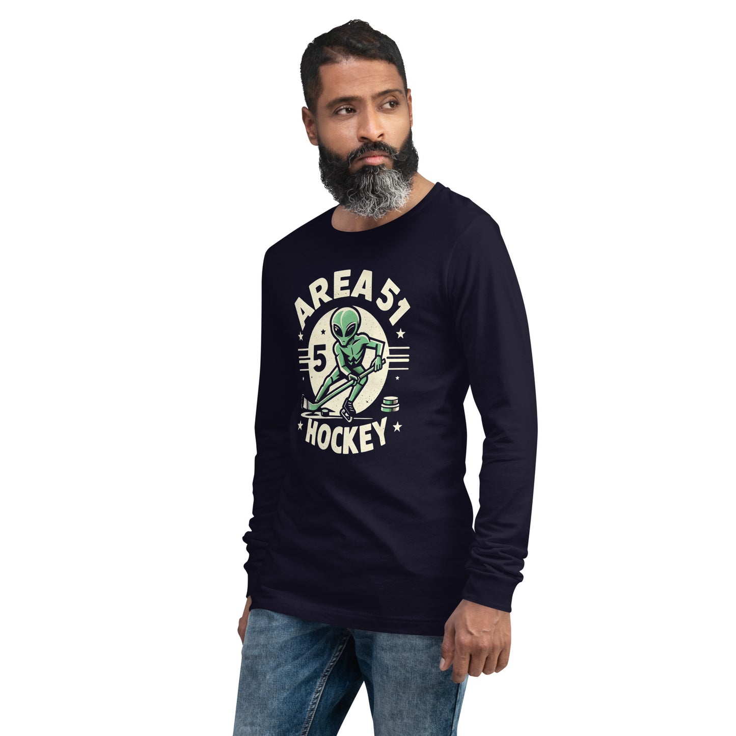 Area 51 Hockey Alien Unisex Long Sleeve Tee