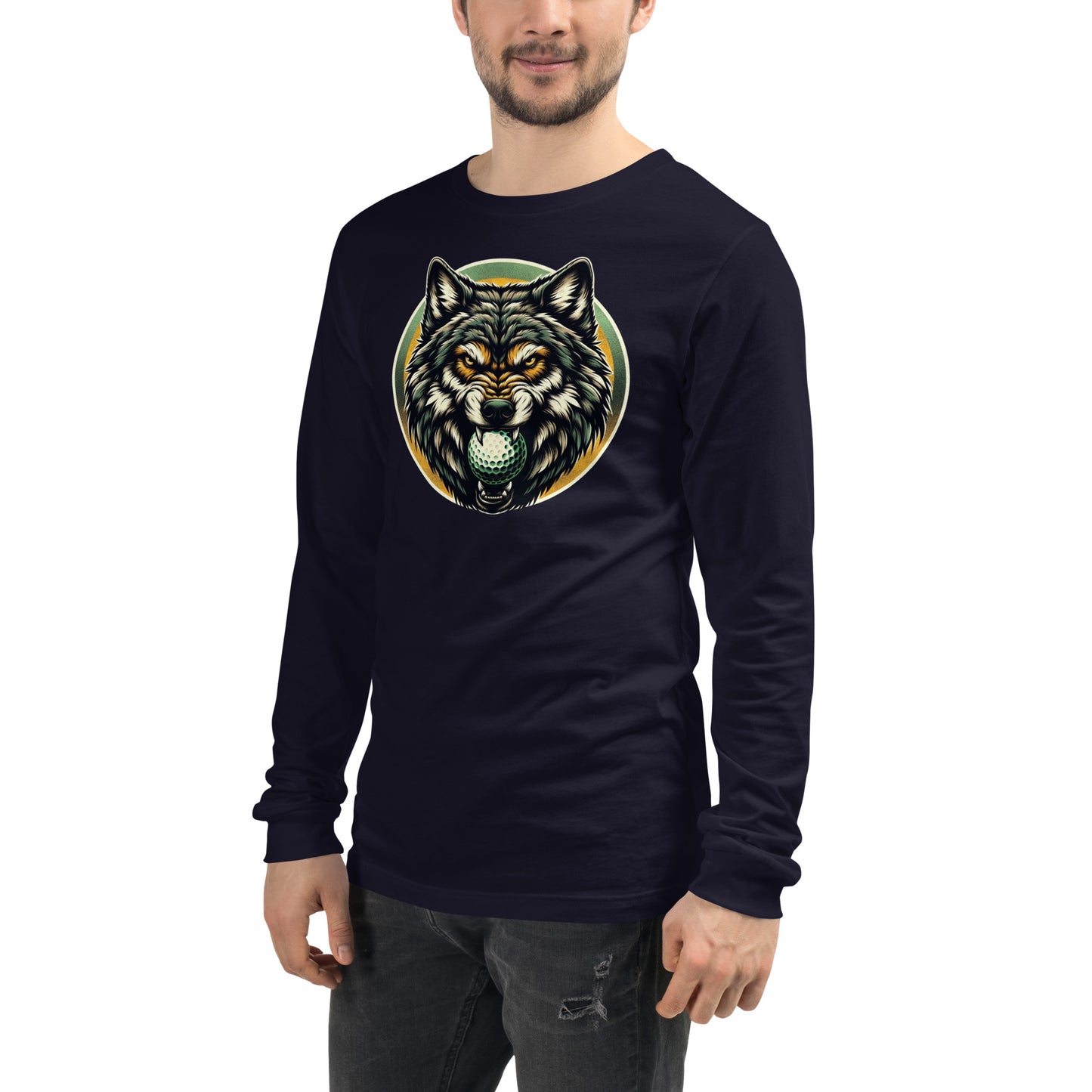 Par Wolf Golf Ball Outdoors Long Sleeve Tee