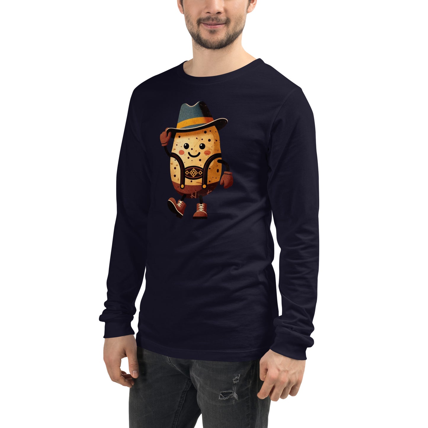 Oktoberfest German Potato Man Unisex Long Sleeve Tee