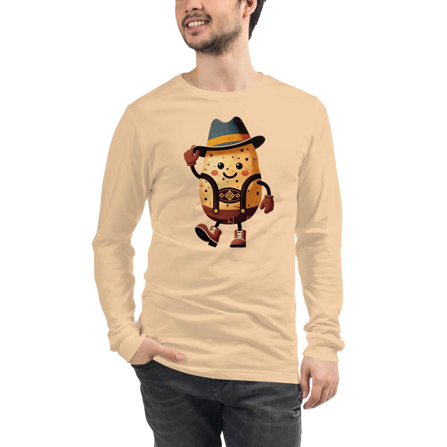 Oktoberfest German Potato Man Unisex Long Sleeve Tee