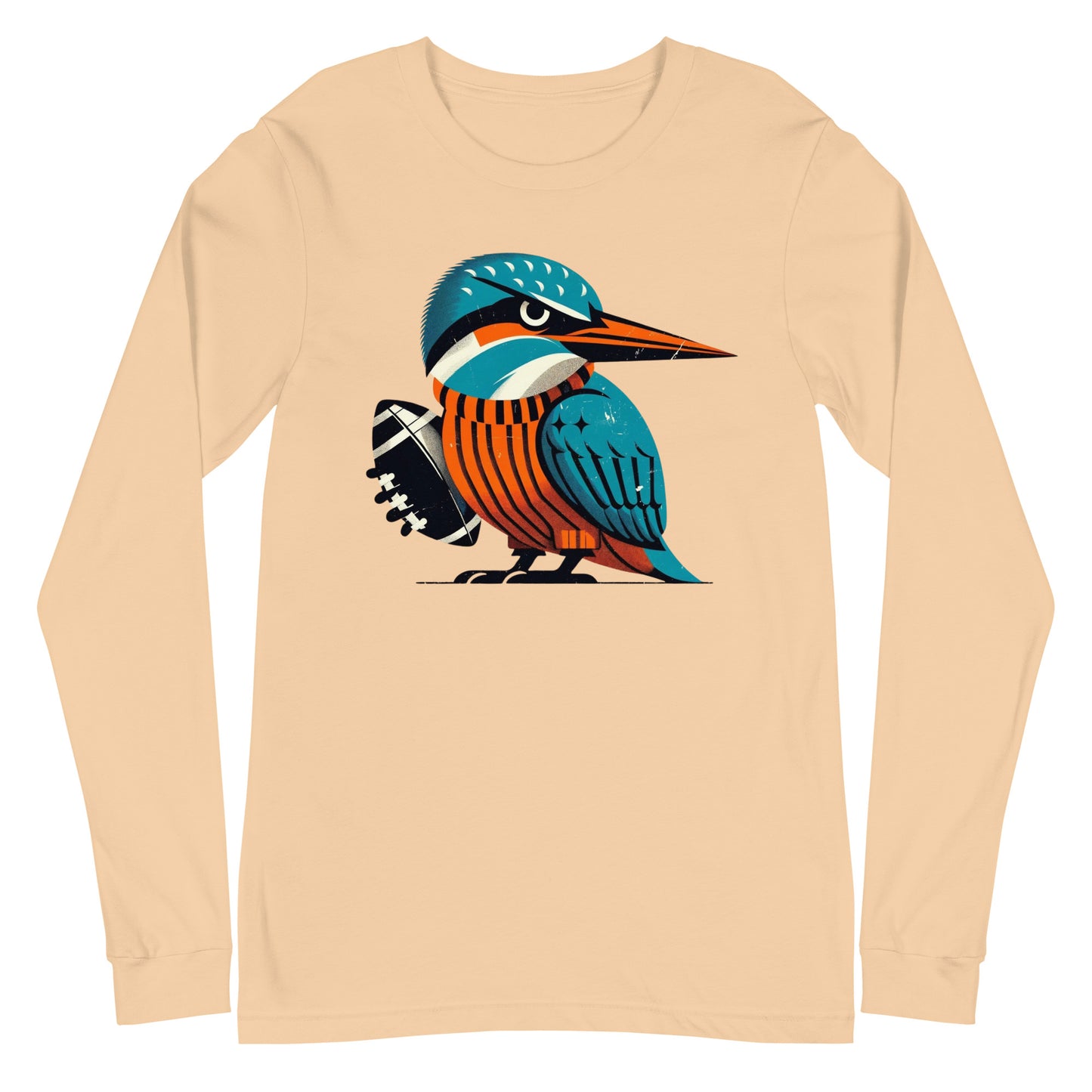 Champaign Kingfishers Vintage Rustic GameDay Threads Unisex Long Sleeve Tee