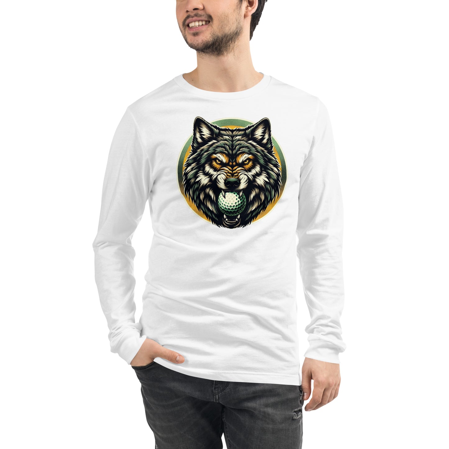 Par Wolf Golf Ball Outdoors Long Sleeve Tee