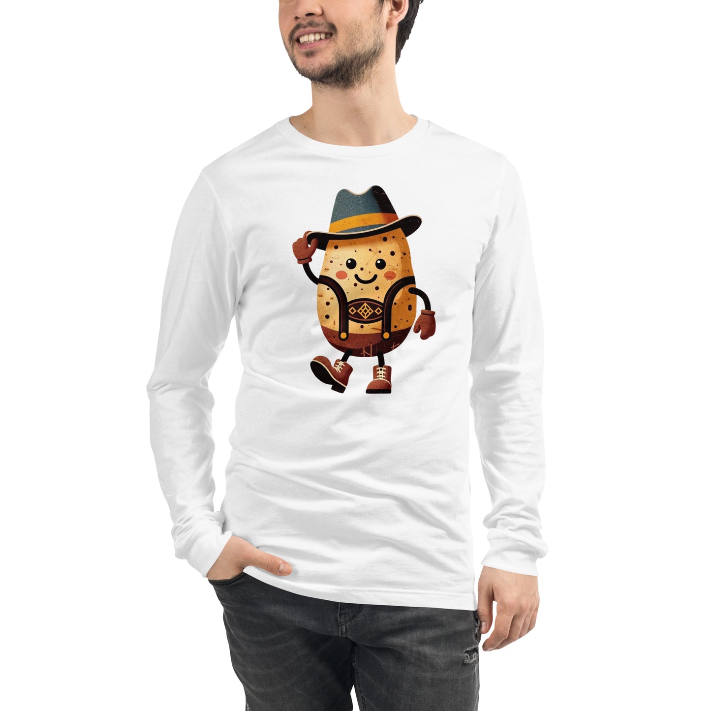 Oktoberfest German Potato Man Unisex Long Sleeve Tee