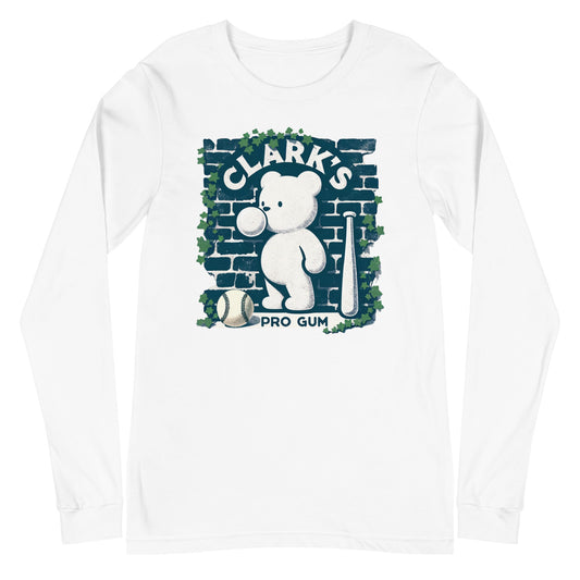 Clark's Pro Gum Vintage Inspired Cub Bear Baseball Ivy Chicago Art Unisex Long Sleeve Tee